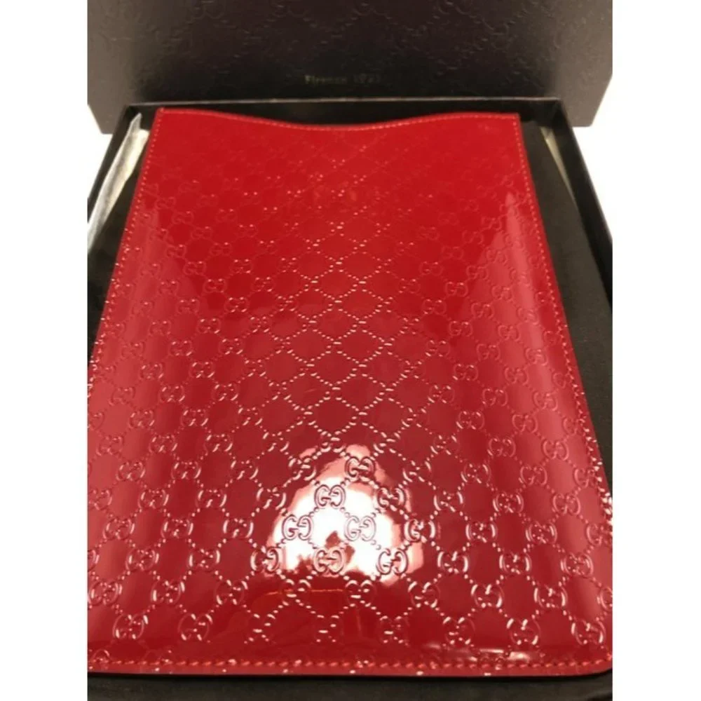 GUCCI Red Mini Ipad Leather Case Cover Tech Accessory